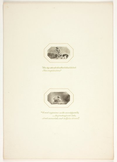 Tanulmány a The Task egy táblájához alkotó: Thomas Stothard