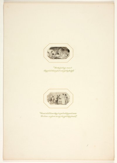 Tanulmány a „The Task” egyik táblájához alkotó: Thomas Stothard