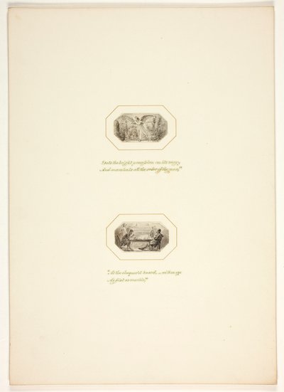 Studie für eine Platte aus The Task alkotó: Thomas Stothard