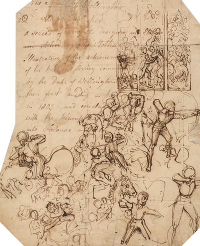 Tanulmány a Wellington Shield számára alkotó: Thomas Stothard