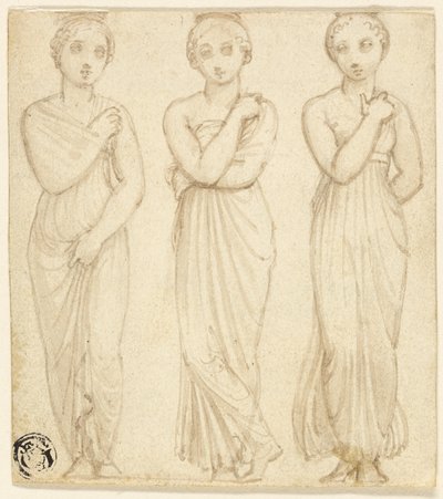 Három terített női figura alkotó: Thomas Stothard