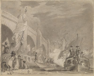 Westminster Bridge and the Royal Barge (The Royal Barge and Westminster) alkotó: Thomas Stothard