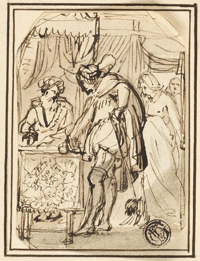 Fiatalember az írnok asztalánál alkotó: Thomas Stothard