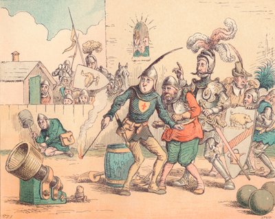 A tüzérség bemutatása, 1884 alkotó: Thomas Strong Seccombe