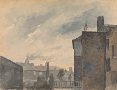Városi jelenet épületekkel alkotó: Thomas Sully
