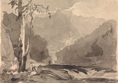 Halászok a hegyi pataknál alkotó: Thomas Sully