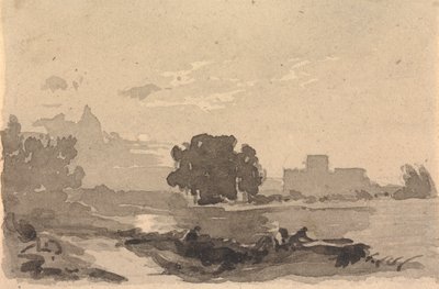 Táj kastély a háttérben alkotó: Thomas Sully