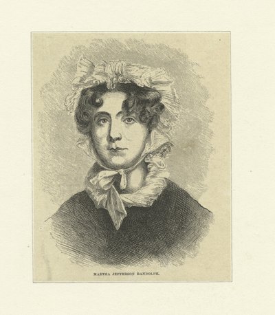 Martha Jefferson Randolph (fametszet) alkotó: Thomas Sully