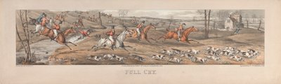 Egy négyes készlet: Full Cry. London, kocsma. írta: Thos. McLean, 1824 alkotó: Thomas Sutherland