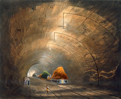 "The Tunnel", Liverpool és Manchester Railway, 1833 alkotó: Thomas Talbot Bury