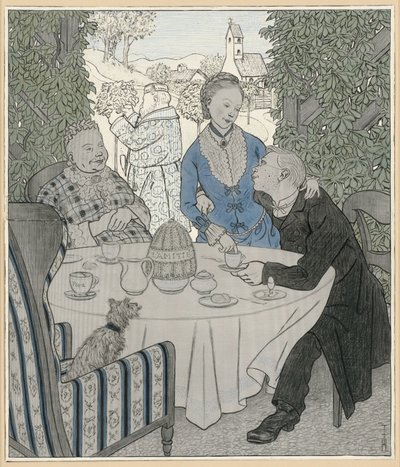 A lelkészi hivatal jelöltje (Képek a családi életből, 13. sz.) alkotó: Thomas Theodor Heine
