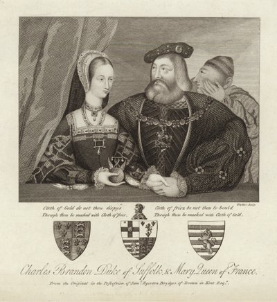Charles Brandon Suffolk hercege és Mária francia királynő alkotó: Thomas Trotter