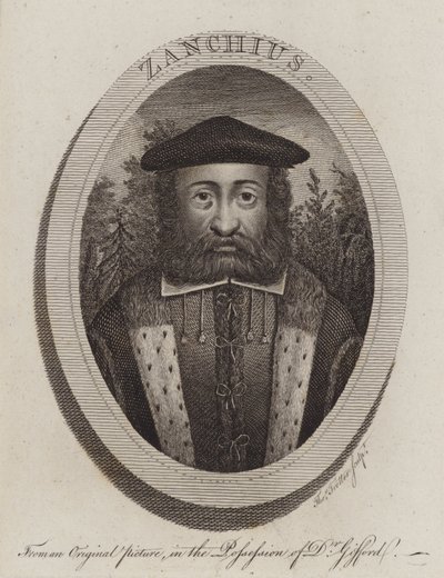 Girolamo Zanchi, olasz protestáns reformáció lelkésze (metszet) alkotó: Thomas Trotter