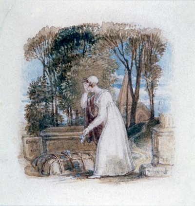 „Constantia Theodosius sírjánál”, 19. század alkotó: Thomas Uwins