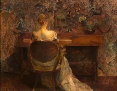 A Spinet, kb. 1902. alkotó: Thomas Wilmer Dewing