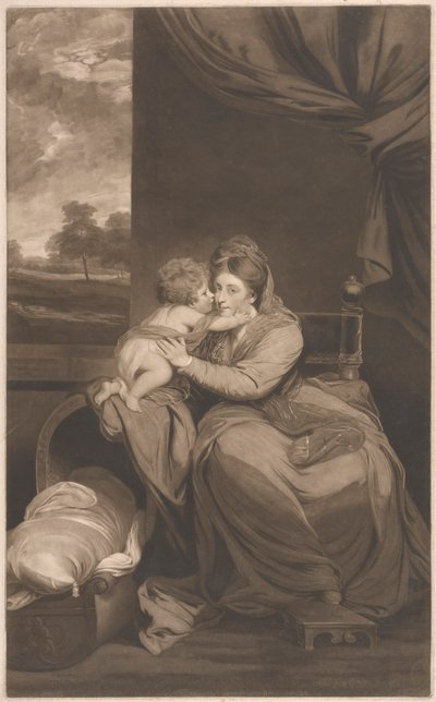 Elizabeth Lady Melbourne fiával, a tiszteletreméltó úrral. Peniston bárány alkotó: Thomas Watson