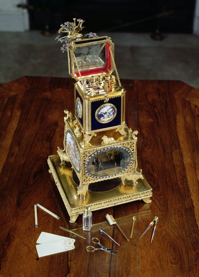 Zenei automata, necessaire és óra, Thomas Weekes, 1800 körül alkotó: Thomas Weekes