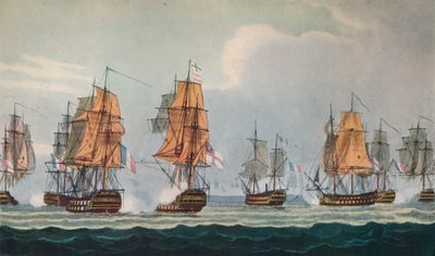 Strachans Action off Ferrol, c1806 alkotó: Thomas Whitcombe