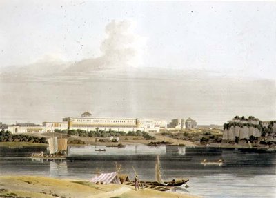 Nawab Shuja Dowla palotája Lucknowban, XVI. tábla a „Keleti tájkép” 4. részéből, kocsma. 1802 (akvatinta) alkotó: Thomas und William Daniell