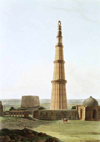 A Qutb Minar Delhi közelében alkotó: Thomas und William Daniell