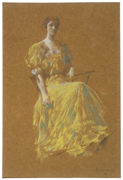 Hölgy zöldben alkotó: Thomas Wilmer Dewing