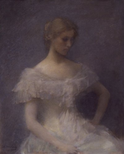 Fiatal lány ülve alkotó: Thomas Wilmer Dewing