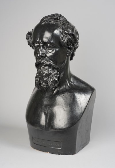 Charles Dickens mellszobrának másolata alkotó: Thomas Woolner