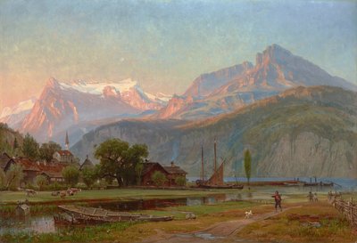 Az Uráni öböl, Luzerni-tó 1859 (Olaj, vászon) alkotó: Thomas Worthington Whittredge