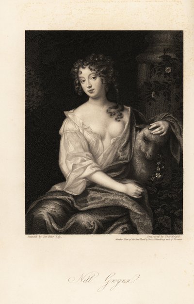Nell Gwyn, a restaurációs színésznő, Rochester grófjának szeretője, II. Károly angol király régi szeretője alkotó: Thomas Wright