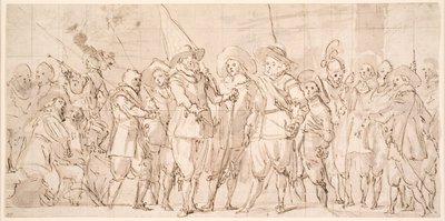 Amszterdam III. kerületének tisztjei és más polgárőrei Allaert Cloeck kapitány és Lucas Jacobsz Rotgans hadnagy parancsnoksága alatt alkotó: Thomas de Keyser