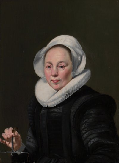 Kiegyensúlyozott nő portréja, kb. 1625-26. alkotó: Thomas de Keyser