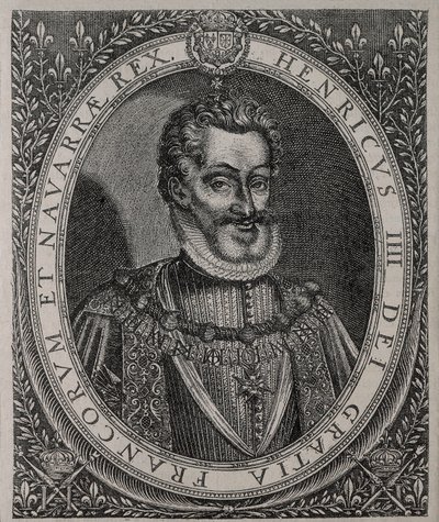 IV. HENRI francia és navarrai portréja (1553-1610) Tomas de Leu metsze (XVI. század) alkotó: Thomas de Leu