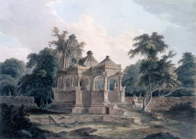 Hindu templom a Rohtas erődben, Bihar, India alkotó: Thomas und William Daniell