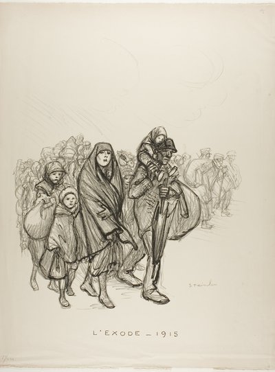Exodus - 1915 alkotó: Théophile Alexandre Pierre Steinlen
