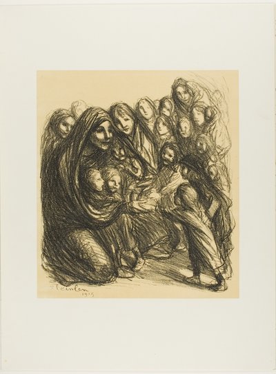 A becsület mezején elesett katonák lányaiért, tizenhármas tányér az Actualitésből alkotó: Théophile Alexandre Pierre Steinlen