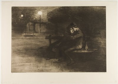 Szerelmesek a padon alkotó: Théophile Alexandre Pierre Steinlen