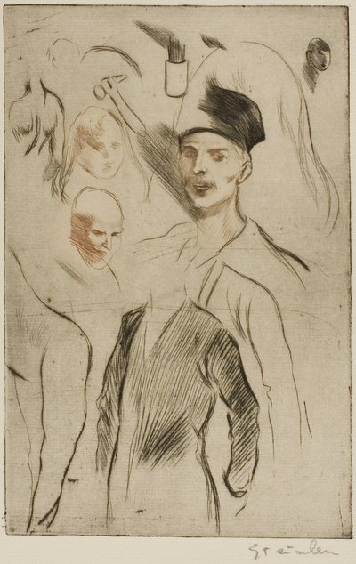 Vázlatok tányérja, 2. sz. alkotó: Théophile Alexandre Pierre Steinlen