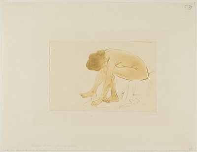 Ülő nő lábtörlés alkotó: Théophile Alexandre Pierre Steinlen
