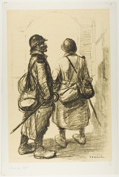 Az indulás órája, huszonhatos tábla az Actualités-ból alkotó: Théophile Alexandre Pierre Steinlen