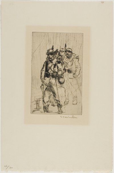 Három katona sétál alkotó: Théophile Alexandre Pierre Steinlen