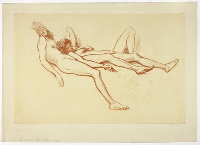 Két meztelen modell alkotó: Théophile Alexandre Pierre Steinlen