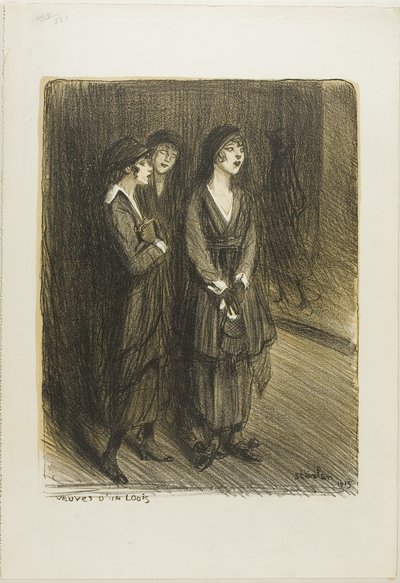 Egy Lajos özvegyei, hetedik lemez az Actualitésből alkotó: Théophile Alexandre Pierre Steinlen