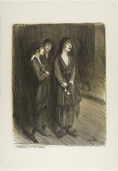 Egy Lajos özvegyei, hetedik lemez az Actualitésből alkotó: Théophile Alexandre Pierre Steinlen