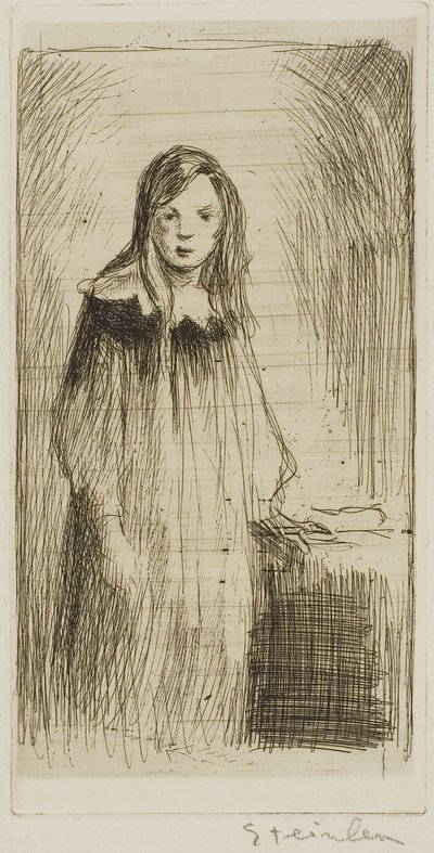 Fiatal lány állva alkotó: Théophile Alexandre Pierre Steinlen