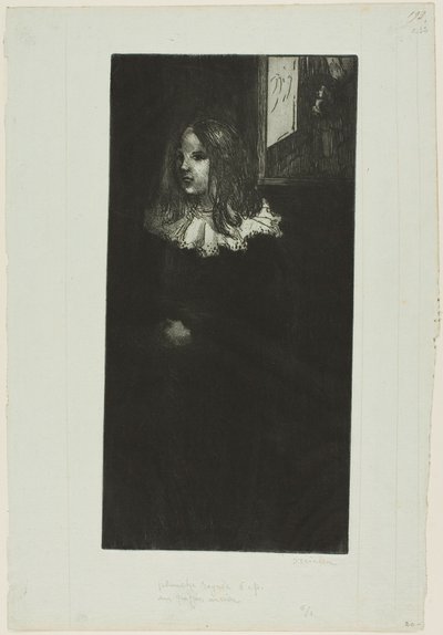 Fiatal lány fehér gallérral alkotó: Théophile Alexandre Pierre Steinlen