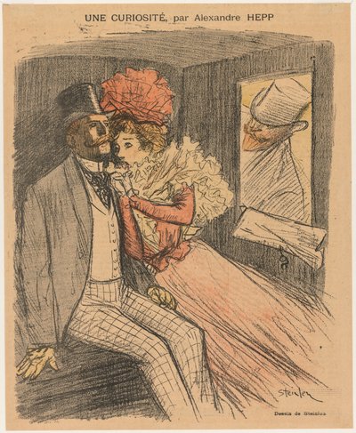 Illusztrált Gil Blas: Egy érdekesség, Alexandre Hepp, 1897. alkotó: Théophile Alexandre Steinlen