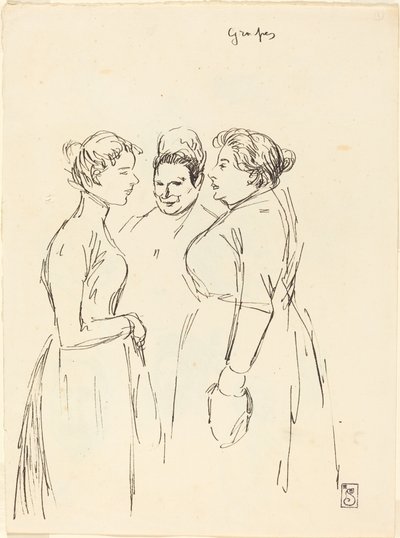 Pletykáló nők alkotó: Théophile Alexandre Steinlen