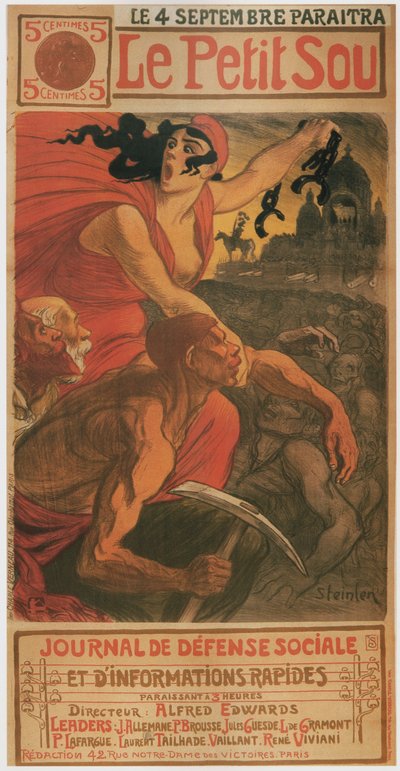 A kis fillér, 1900 alkotó: Théophile Alexandre Steinlen
