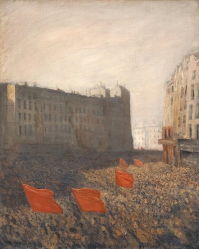 Népi tüntetés, c. 1903. alkotó: Théophile Alexandre Steinlen