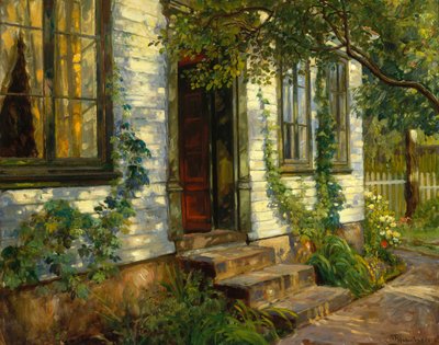 Nap a régi ház falán, Fredriksvern alkotó: Thorolf Holmboe